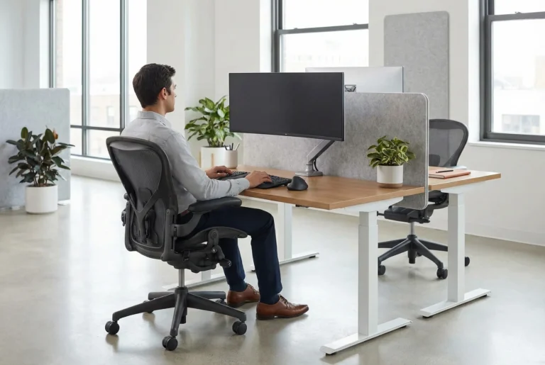 Jak siedzieć przy biurku: prawidłowa postawa 2025